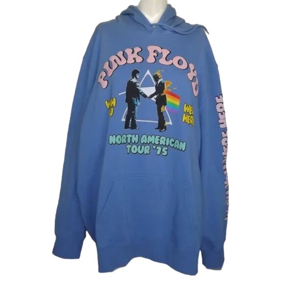 PINK FLOYD Wish You Were Here Hoodie, 3XL, LIGHT BLUE Pullover Sweatshirt - Picture 11 of 13